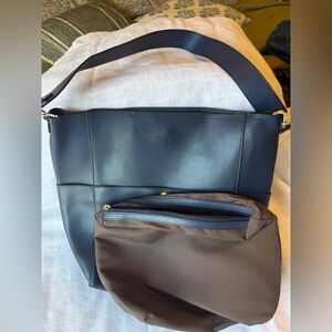 Bostanten Navy hobo bag
